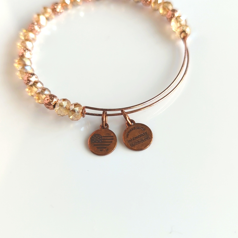 Alex and Ani Rose Gold tone Sterling Silver Bangle